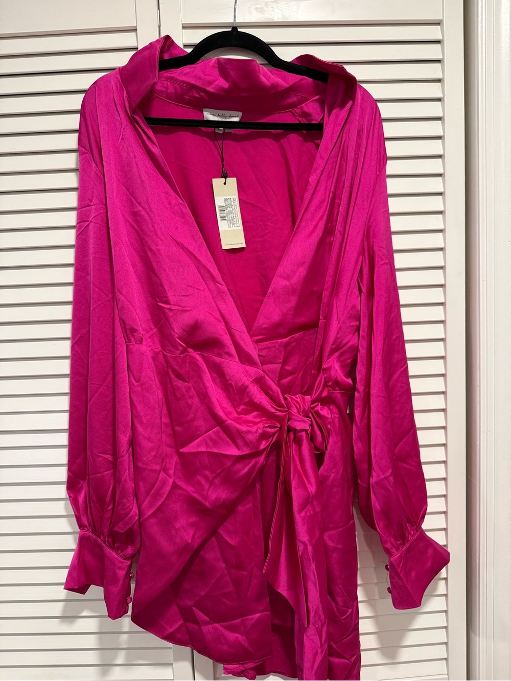 Never Fully Dressed Fuchsia Wrap Robe with Side Tie